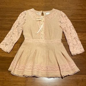 Liz Lisa Blush Pink Lace Peplum Sweater